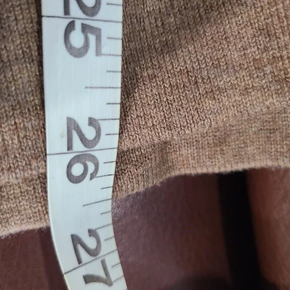 John + Jenn Womens Medium Tan Black Striped V-Neck Button Front Cardigan Sweater - Picture 9 of 11